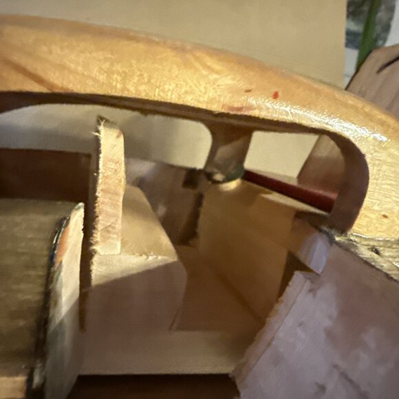 Vintage Wooden Handmade Classic Car Model Cadillac - Picture 4 of 16